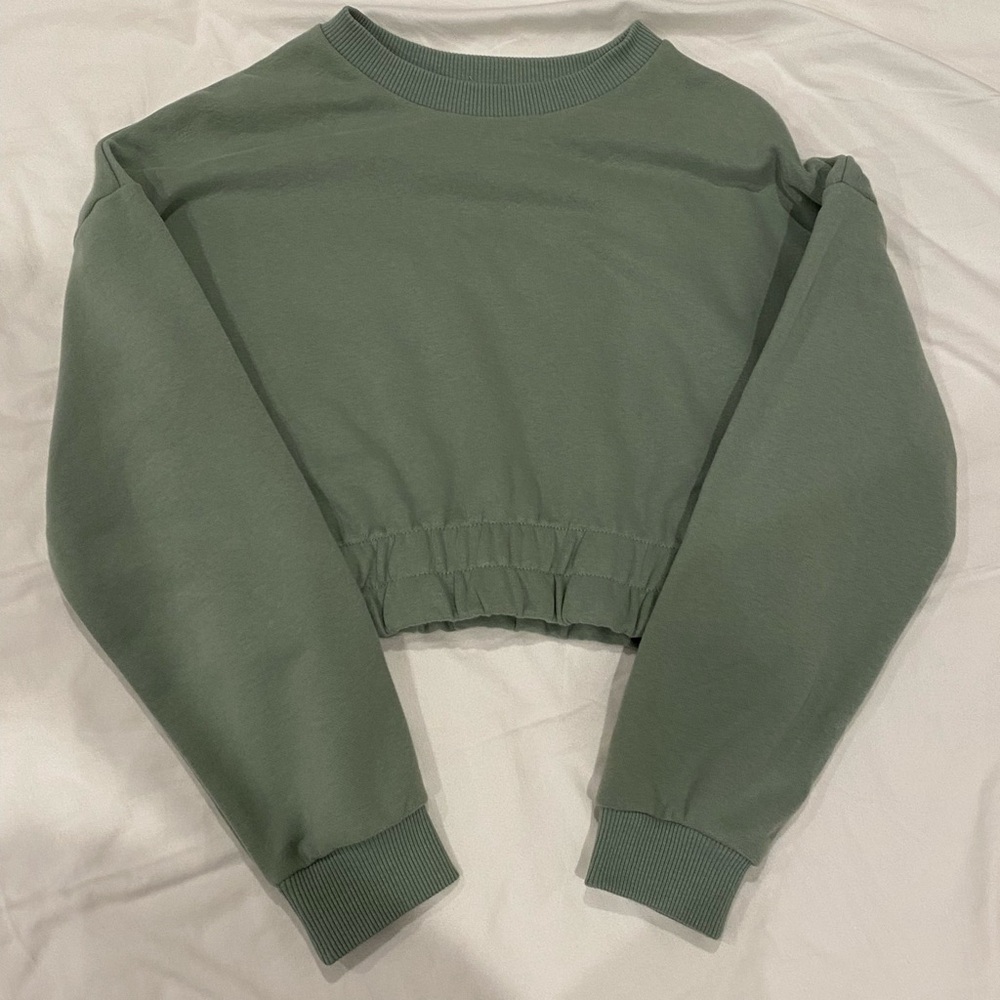 Cropped Cotton Sweatshirt